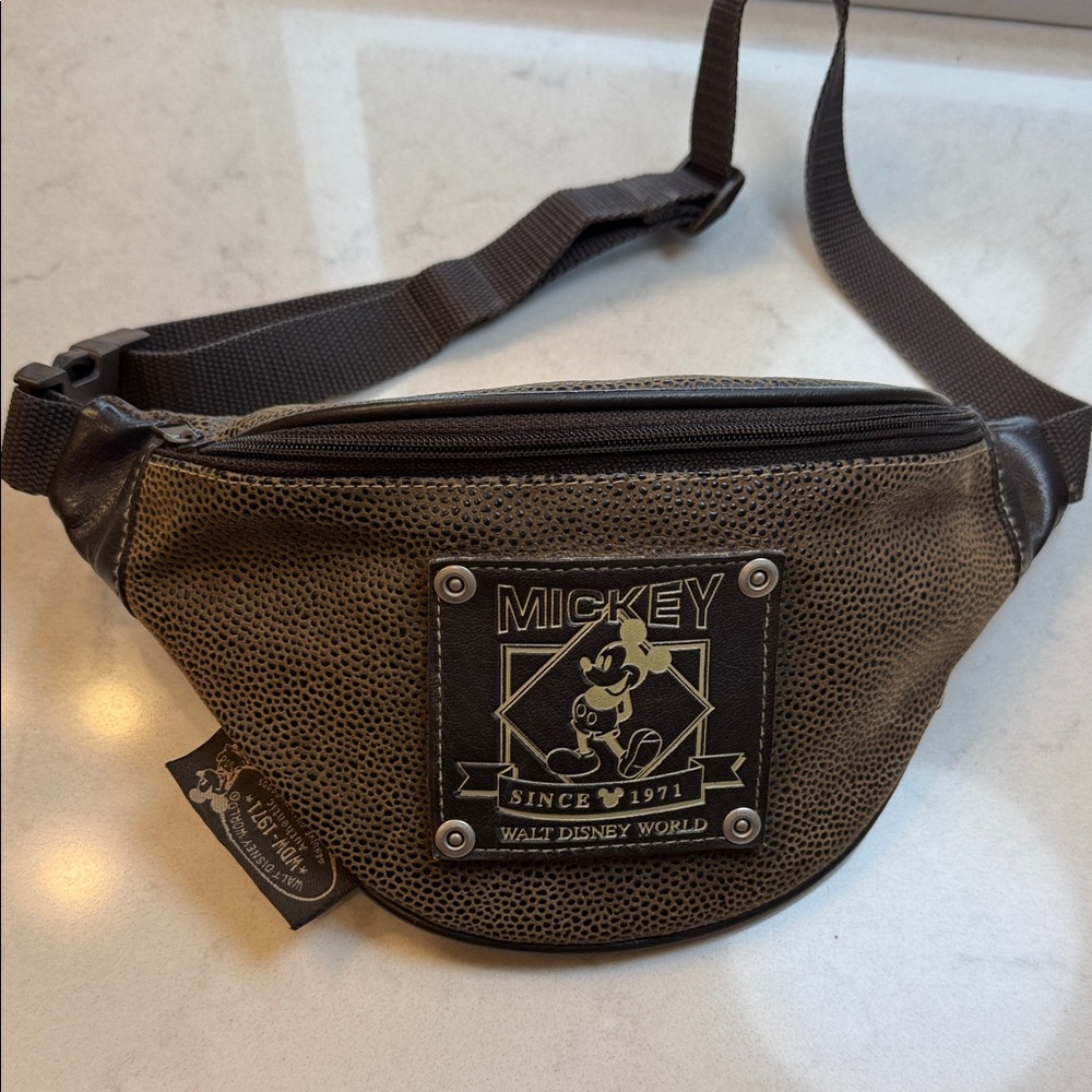 Disney Mickey Mouse Black and Brown Belt Bag